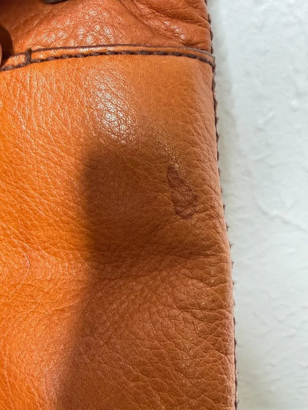 Vintage Fossil Brown Leather Crossbody Purse